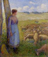 Pissarro, Camille - Shepherdess and Sheep